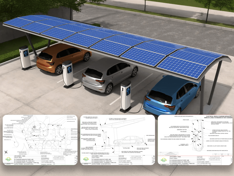 EV charging station permit design